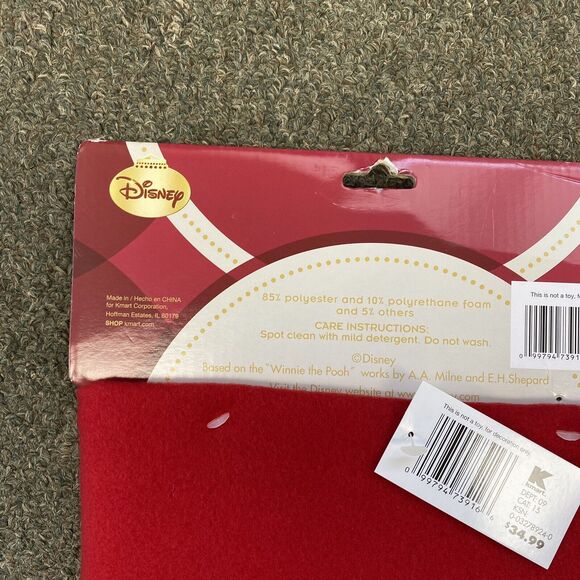 Winnie the Pooh and Friends Christmas Tree Skirt 48” Pooh And Tigger NEW - Picture 7 of 7